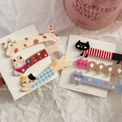 Adorable Kitty Hair Clip |Cat Hair Snap Clip |Hair Barrette |Duckbill Hairpin 3pcs A83