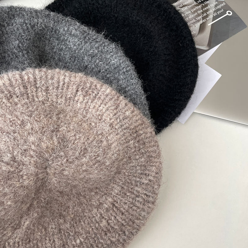 Classic Slouchy Beret | Wool Knitted Warm Hat W1