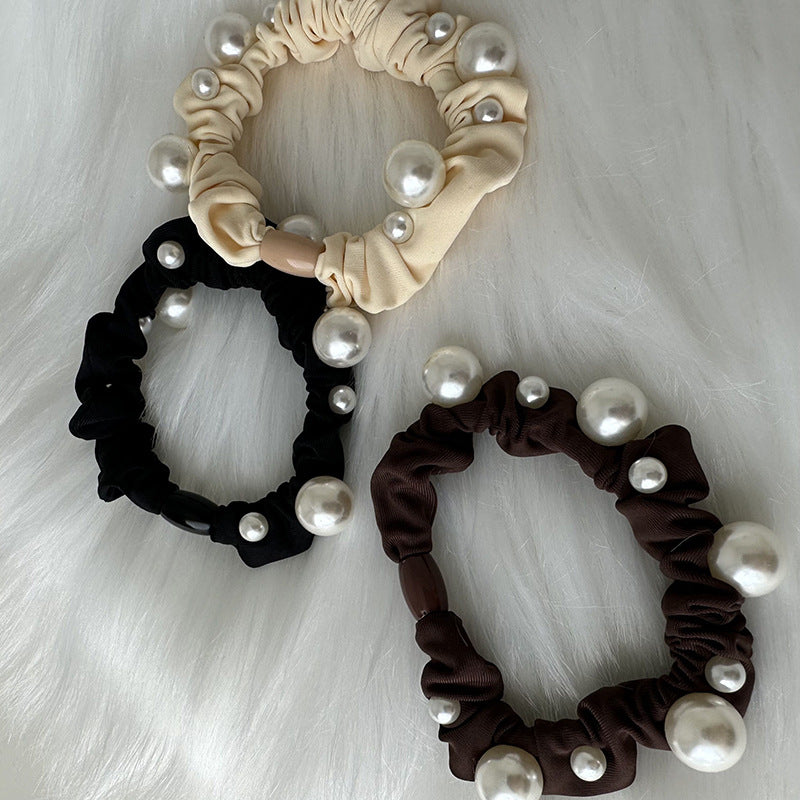 Pearl Elegance Hair Tie|Hair Band |Hair Barrette|Hair Scrunchie 2pcs HT16