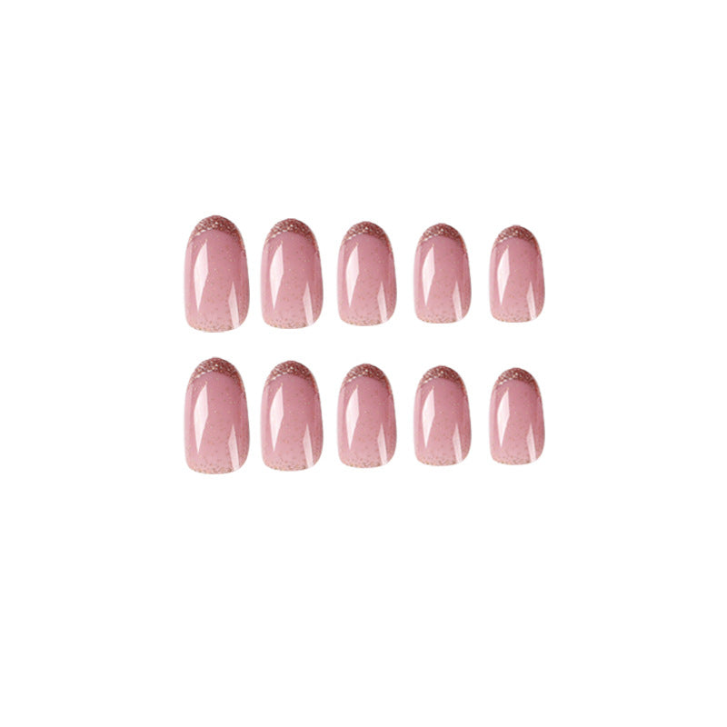 Dusty Pink Radiance| Medium Almond Manicure | Press On Nails N475