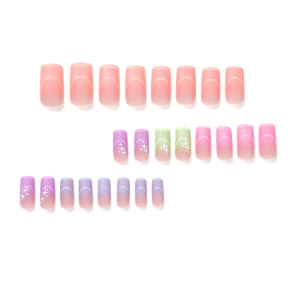 Candy Palette | Medium Coffin Manicure | Press On Nails N717