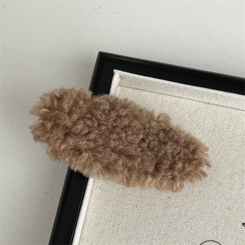 Plush Hair Clip |Furry Knit Embroidered Hair Snap Clip |Hair Barrette |Duckbill Hairpin A17