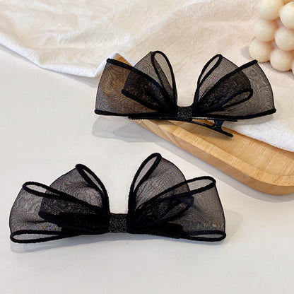 Tulle Bowknot Hair Clip |Hair Snap Clip |Hair Barrette |Duckbill Hairpin A38